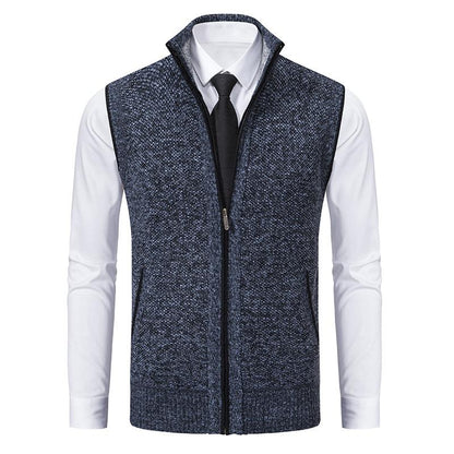 LEVAR - Cárdigan de punto con cremallera para hombre