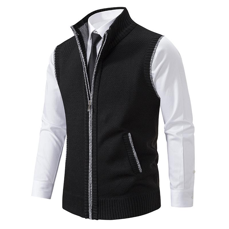 LEVAR - Cárdigan de punto con cremallera para hombre