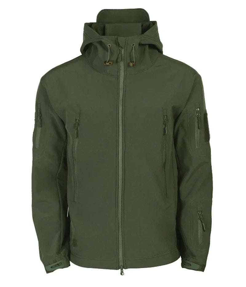 VALENTIN - Chaqueta táctica con capucha y bolsillos para hombre