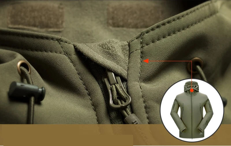 VALENTIN - Chaqueta táctica con capucha y bolsillos para hombre