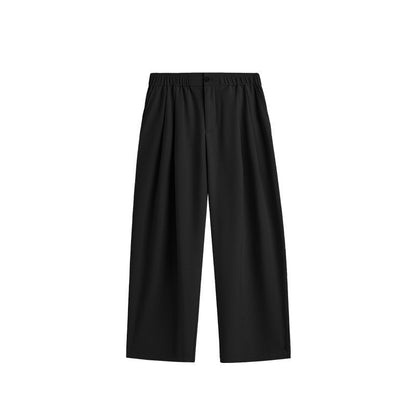 EMILIO – Pantalones anchos de lino de corte relajado con cordón ajustable para hombre