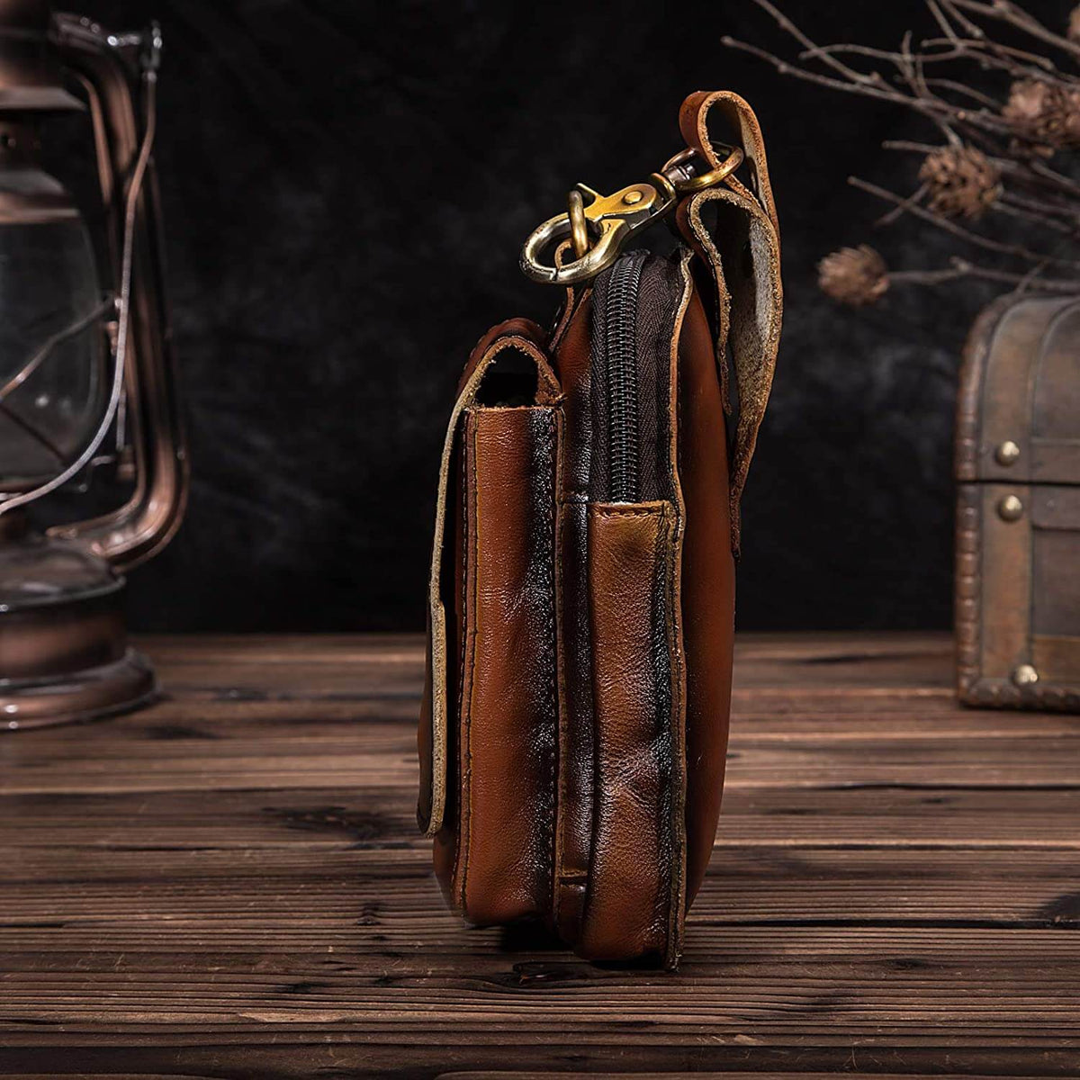 Riñonera de cuero para hombre – VALTERIO