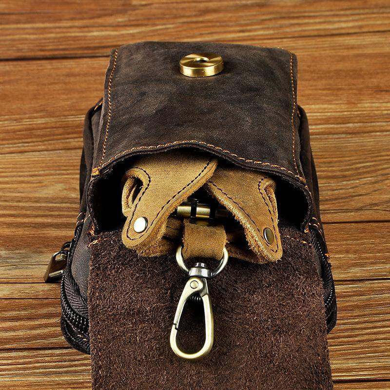 Riñonera de cuero para hombre – VALTERIO