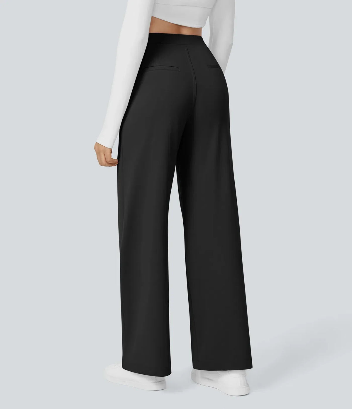 Pantalón de talle alto y pierna ancha para mujer – OLEA WIDE FIT