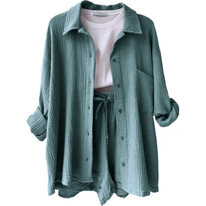 Conjunto casual de dos piezas para mujer con top y pantalón – FÉIA