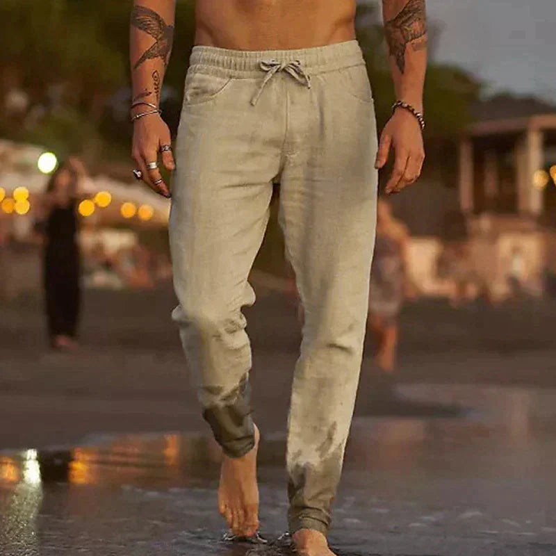 LinoVibe Classic – Pantalones de lino para hombre atemporales, frescos y versátiles para look urbano