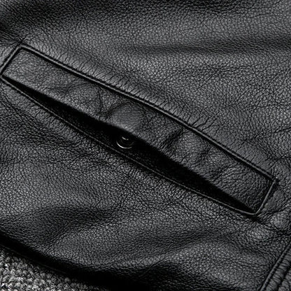 MACKSTON – Cazadora de piel sintética para hombre con estilo atemporal