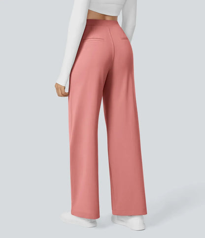 Pantalón de talle alto y pierna ancha para mujer – OLEA WIDE FIT