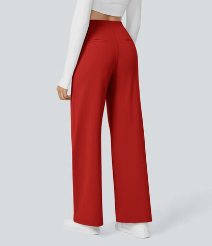 Pantalón de talle alto y pierna ancha para mujer – OLEA WIDE FIT