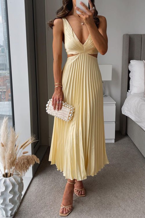 Sofia | Elegante Vestido Midi Plisado Invitada - Noa Lagos