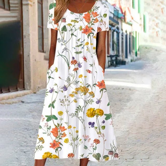 Sofia | Vestido de Verano Midi con Estampado Floral - Noa Lagos