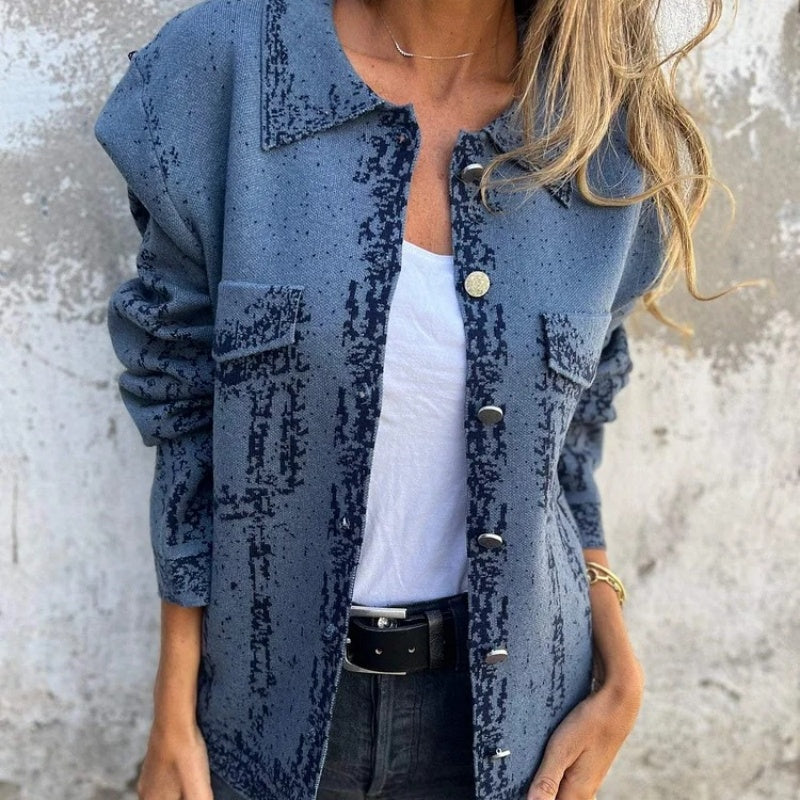 Blazer oversize de textura suave para mujer – LUNARIA
