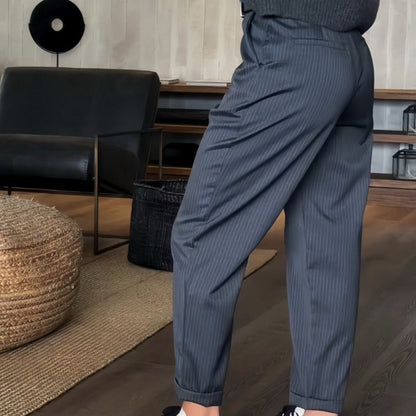 Pantalón de vestir con cintura alta y corte recto – MELVINA