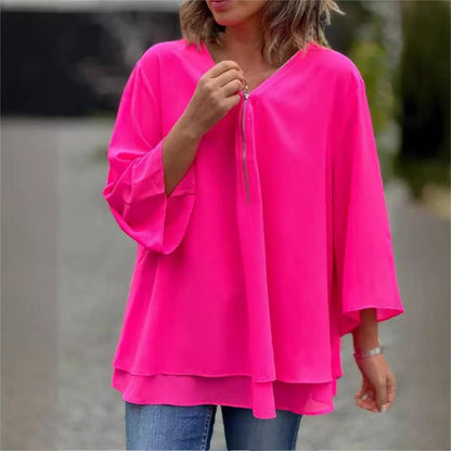 Blusa ligera de verano para mujer con estilo relajado – LIEVA