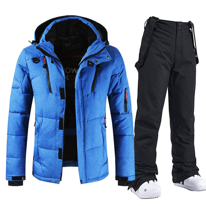 AXEL - Conjunto de chaqueta y pantalón acolchados para invierno resistente a la intemperie para hombre