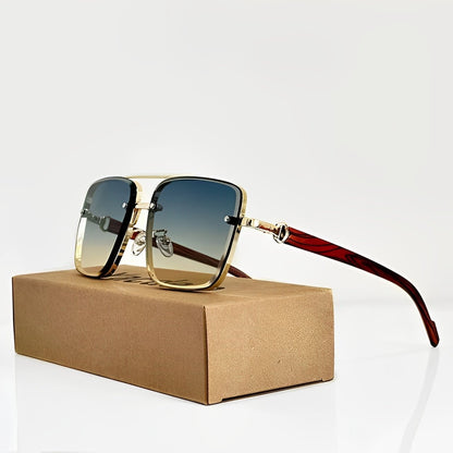 VALERIO – Gafas de sol estilo aviador con lentes degradados y protección UV400