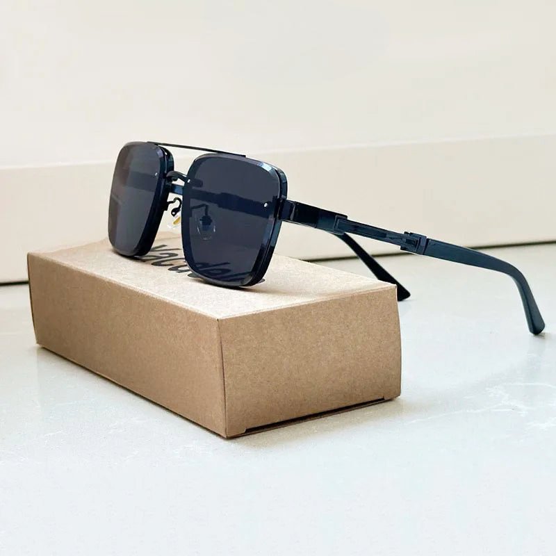 GALILEO – Gafas de sol retro estilo aviador con montura dorada y lentes degradados