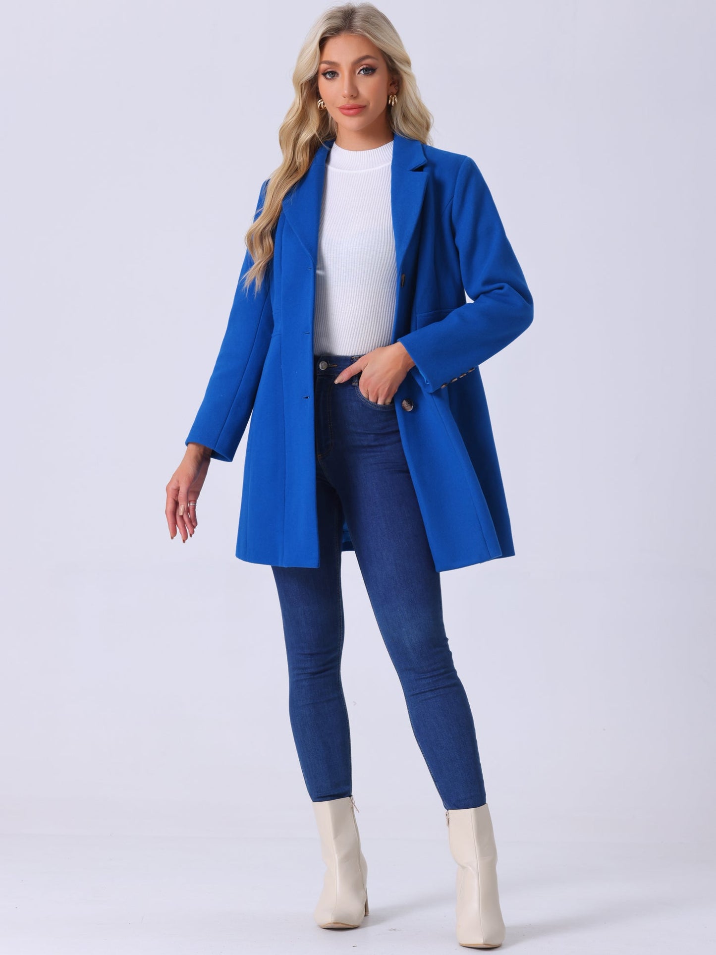Abrigo largo de invierno para mujer con cierre de botones – ISABELÉA