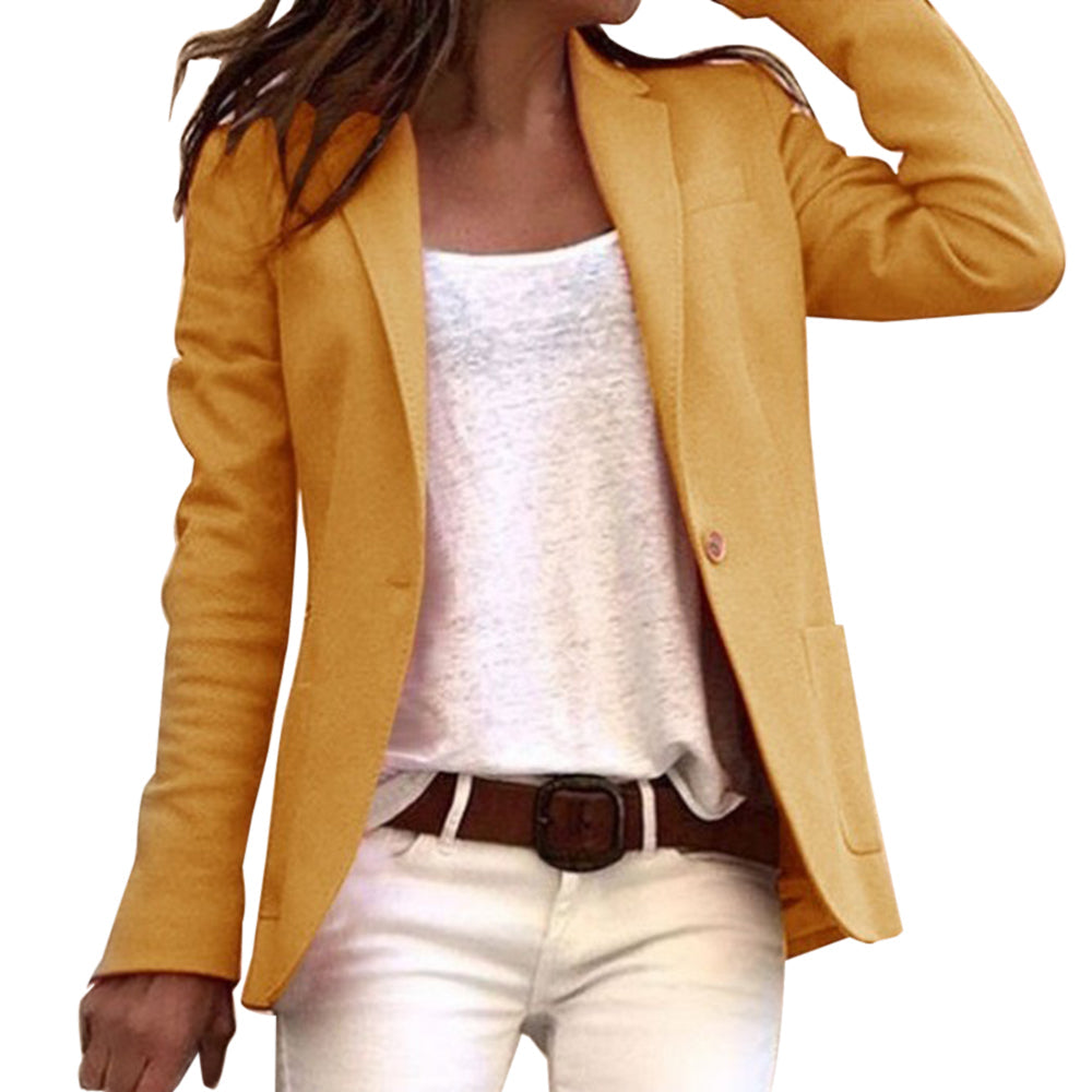 Blazer entallada de mujer con cierre de un botón – GARDE BLAZER