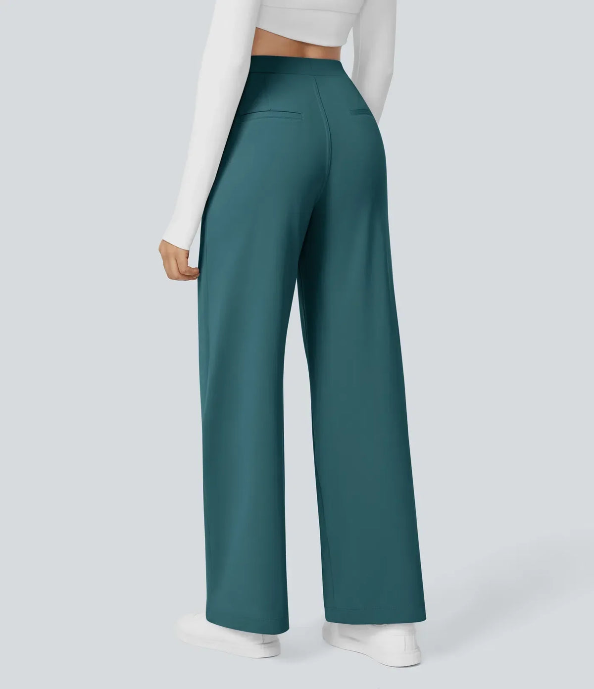 Pantalón de talle alto y pierna ancha para mujer – OLEA WIDE FIT